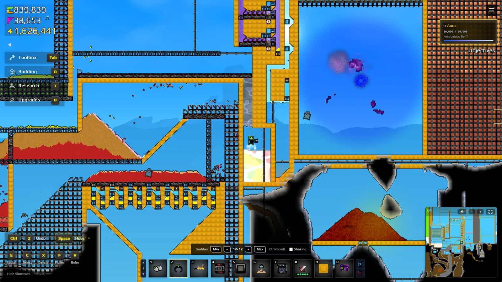 Official Sandustry promotional screenshot showing a multi-level factory with dense conveyor and material-routing equipment.